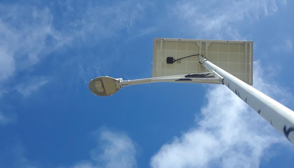 Image of Solar Street Lights Withstood Cyclone Gita and Provided Uninterrupted Service