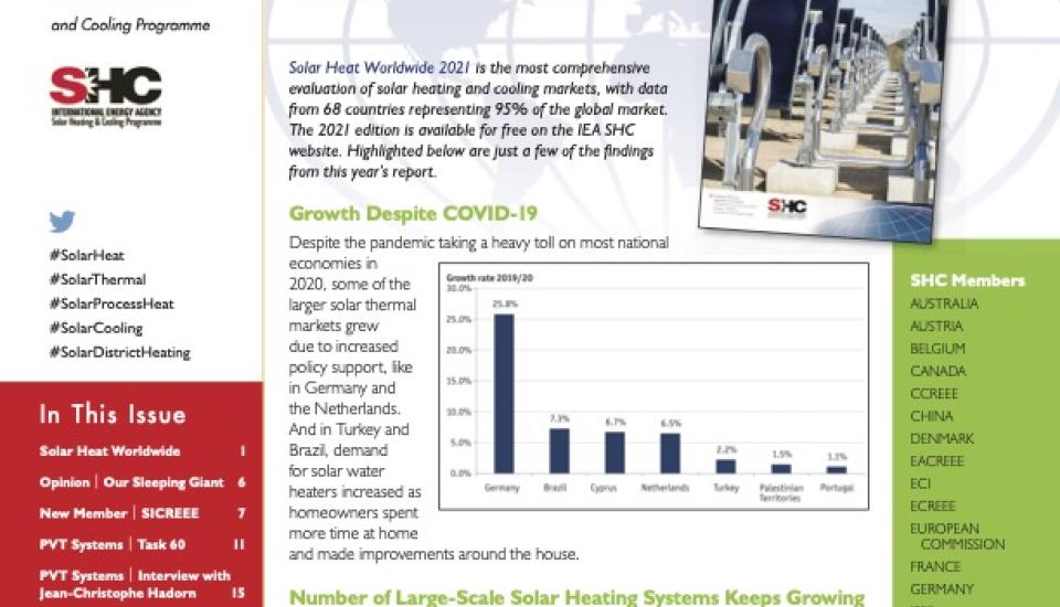 Image of IEA SHC welcomes SICREEE in the newsletter SOLARUPDATE