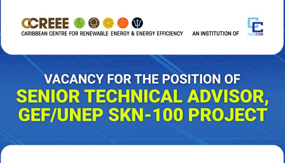 Image of Vacancy for the Position of Senior Technical Advisor GEF/UNEP SKN-100 Project