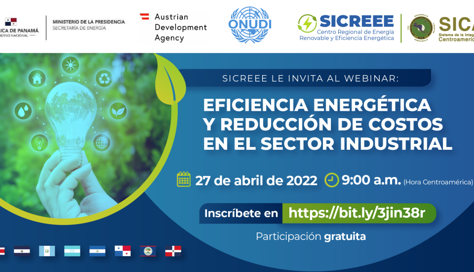 Image of SICREEE invita a participar en el webinario: “Eficiencia Energética y Reducción de Costos en el Sector Industrial”