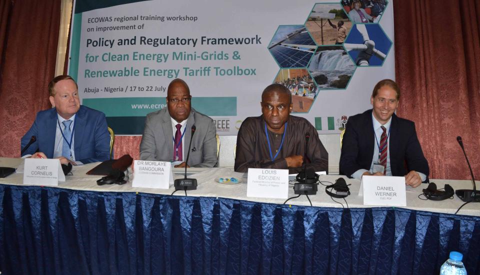 Image of ECOWAS workshop on policy and regulation for clean energy mini-grids and on the Renewable Energy Tariff Toolbox