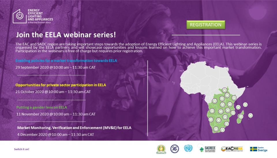 Image of Webinar series on energy efficient lighting and appliances in Southern and Eastern Africa