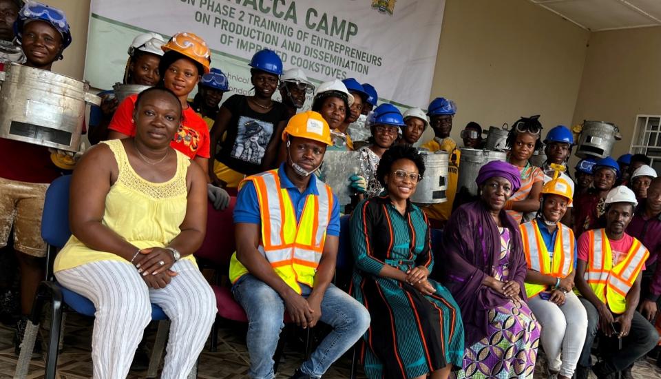 Image of Local stakeholders trained to build smart stoves in Sierra Leone