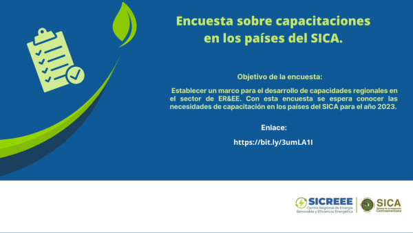 Image of El SICREEE lanza su segunda encuesta de capacitaciones en los países del SICA en materia de ER Y EE