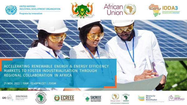 Image of Virtual side event: Accelerating renewable energy and energy efficiency markets to foster industrialization through regional collaboration in Africa, 21 November 2022