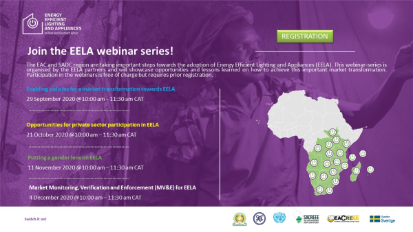Image of Webinar series on energy efficient lighting and appliances in Southern and Eastern Africa