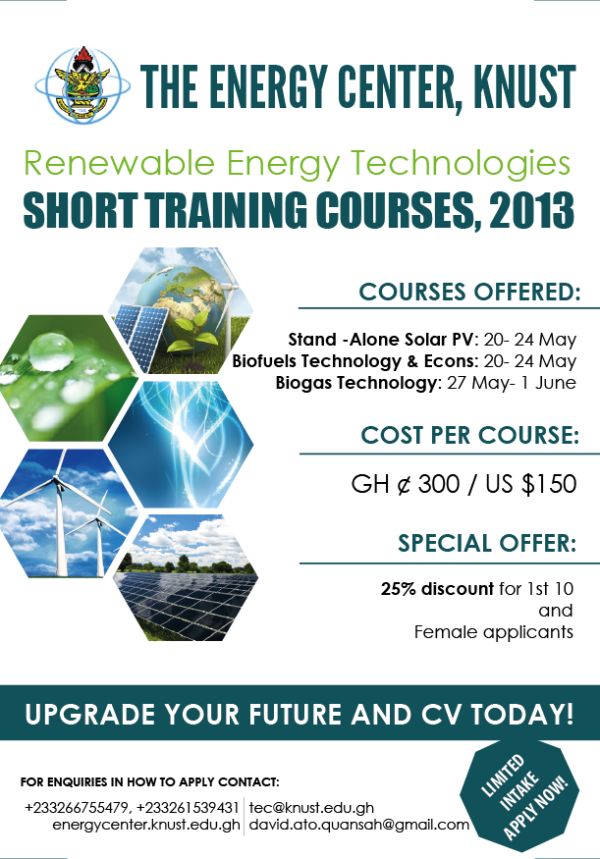 Image of TEC KNUST short courses in Renewable Energy