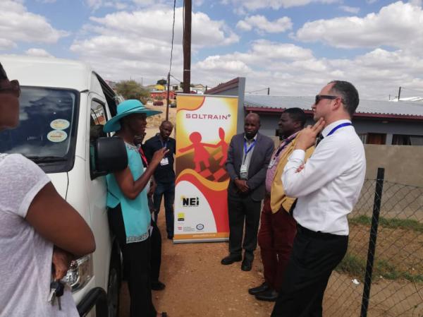 Image of Managing Director of ADA participating at SACREEE Launch and visiting SOLTRAIN Installations in Windhoek, on 24 October 2018