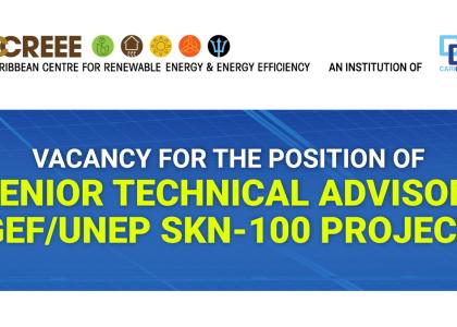 Image of Vacancy for the Position of Senior Technical Advisor GEF/UNEP SKN-100 Project