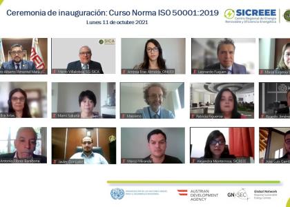 Image of SICREEE y ONUDI capacitarán a profesionales de la región en Norma ISO 50001:2019
