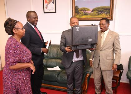 Image of Hand over Ceremony of portable lighting test Equipment to Makerere University