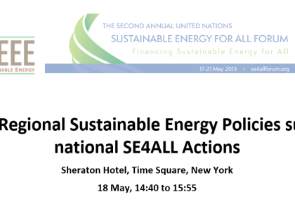 Image of ECREEE and UNIDO organize Special ECOWAS Session at the SE4ALL Forum in New York