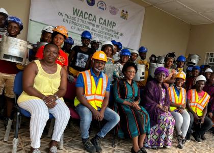 Image of Local stakeholders trained to build smart stoves in Sierra Leone