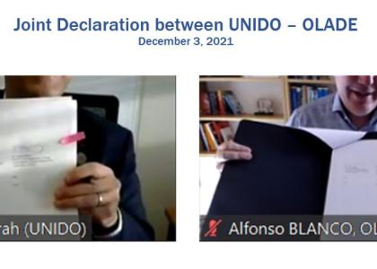 Image of En-ONUDI y OLADE firman Declaración Conjunta para fortalecer cooperación