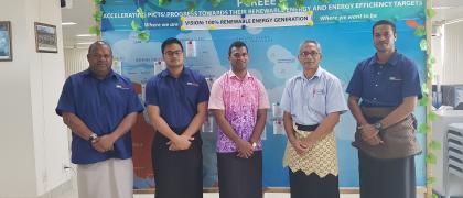 Image of Fiji's GGGI Associate Staff (Mr. Ulaiasi Butukoro) Visit PCREEE Office - 17/10/2018