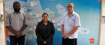 Image of Staff of PCREEE with Ms. Shirlene Swapna, Programme Manager Climate Change, Energy & Circular Economy, Delegation of the EU to the Pacific - 22/05/19