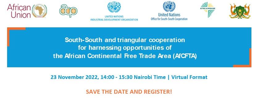 Image of GN-SEC presented as case study in the side event: “South-South and triangular cooperation for harnessing opportunities of the African Continental Free Trade Area (AfCFTA)”, 23 November 2022